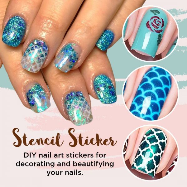 Nailart – Stencil per unghie (144 pezzi) slider