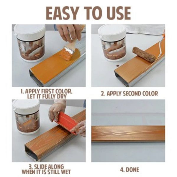 DIY wood texture – Kit di matrici per legno (2 pezzi) 03