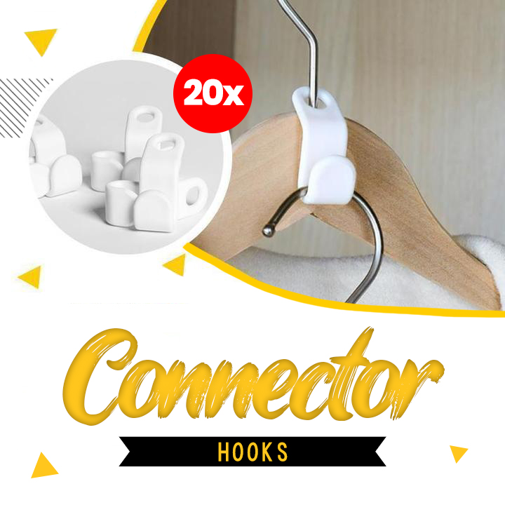 50 Ganci Connettori Per Appendiabiti - Salvaspazio Armadio In Plastica Bianca - Foto 2