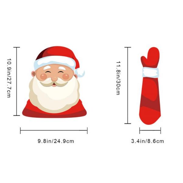 Santa Wiper Sticker – Adesivo di Babbo Natale per tergicristalli (1+1 GRATIS) 03