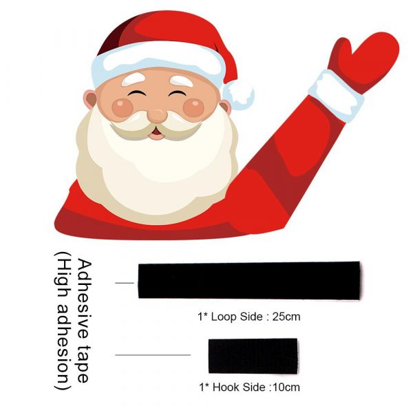 Santa Wiper Sticker – Adesivo di Babbo Natale per tergicristalli slider