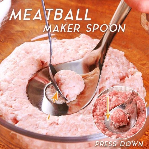 Meatball making spoon
