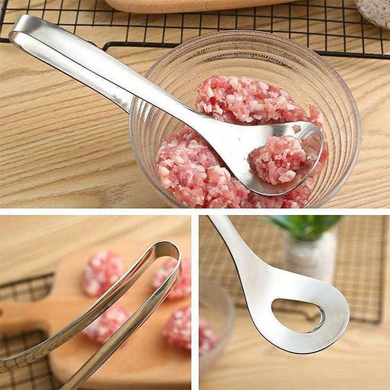 Meatball making spoon slider