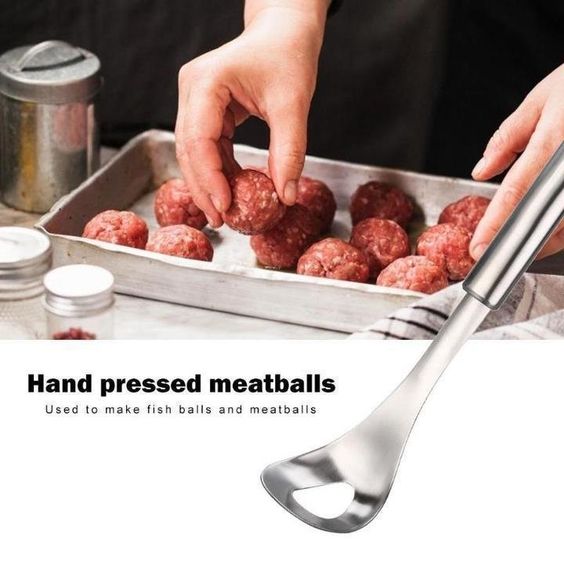 Meatball making spoon slider